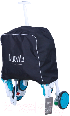 Детская прогулочная коляска Nuovita Giro Lux (мята/белая рама)