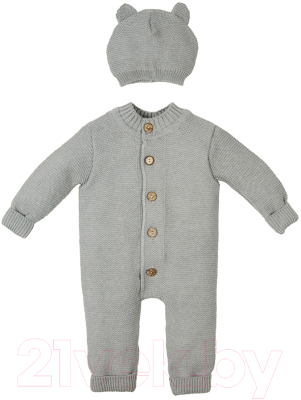 Комплект одежды для малышей Amarobaby Pure Love / AMARO-ODPL501-S0-62 (серый, р. 62)
