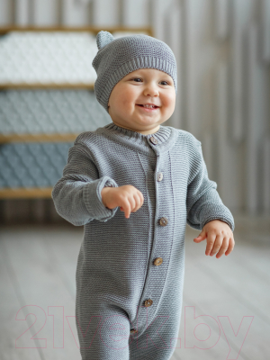 Комплект одежды для малышей Amarobaby Pure Love / AMARO-ODPL501-S0-74 (серый, р. 74)