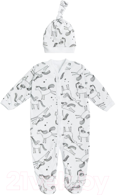 

Комплект одежды для новорожденных Amarobaby, Soft Hugs Слип Единороги с шапочкой