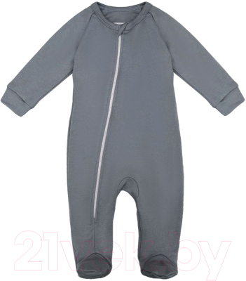 Комбинезон для малышей Amarobaby Nature / AB-OD21-NG304/10-80 (серый, р. 80)