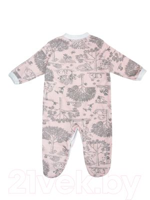 Комплект одежды для малышей Amarobaby Soft Hugs Лесная сказка / AMARO-ODSH301-LS-06-68 (розовый, р. 68)
