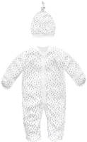Комплект одежды для малышей Amarobaby Soft Hugs Черточки / AMARO-ODSH301-CH-74 (белый, р. 74) - 