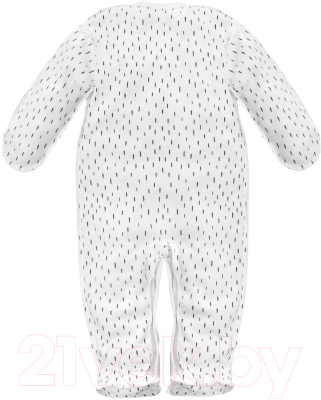 Комплект одежды для малышей Amarobaby Soft Hugs Черточки / AMARO-ODSH301-CH-74 (белый, р. 74)