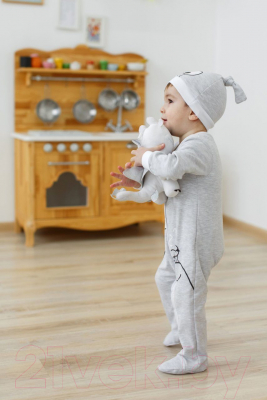 Комплект одежды для малышей Amarobaby Monsters / AMARO-ODM301-S0-56 (серый, р. 56)