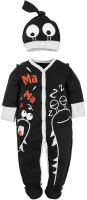 Комплект одежды для новорожденных Amarobaby Monsters / AMARO-ODM301-Bl0-56 (черный, р. 56) - 