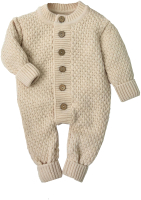 Комбинезон для младенцев Amarobaby Pure Love Wool / AB-OD20-PLW5/03-56 (бежевый, р. 56) - 