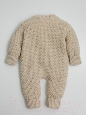 Комбинезон для малышей Amarobaby Pure Love Wool / AB-OD20-PLW5/03-56 (бежевый, р. 56)