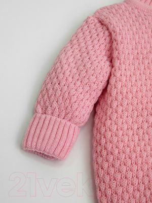 Комбинезон для малышей Amarobaby Pure Love Wool / AB-OD20-PLW5/20-56 (розовый, р. 56)