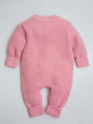 Комбинезон для малышей Amarobaby Pure Love Wool / AB-OD20-PLW5/20-56 (розовый, р. 56)