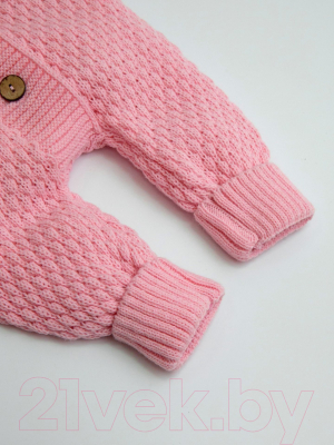 Комбинезон для малышей Amarobaby Pure Love Wool / AB-OD20-PLW5/20-74 (розовый, р. 74)