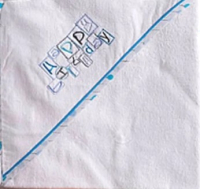 Полотенце с капюшоном Kidboo Happy Birthday (синий) - 