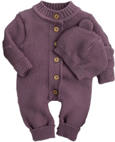 Комплект одежды для малышей Amarobaby Pure Love / AB-OD20-PL501/22-56 (фиолетовый, р. 56) - 