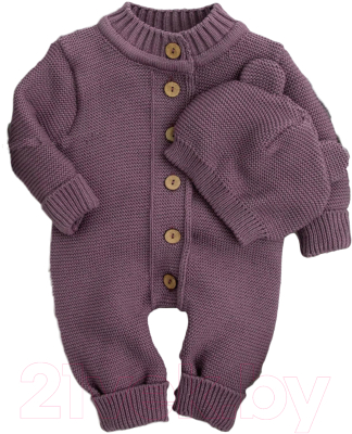 Комплект одежды для малышей Amarobaby Pure Love / AB-OD20-PL501/22-62 (фиолетовый, р. 62)