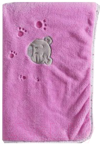 Плед для малышей Kidboo Cute Bear 80x120 (велсофт, розовый)
