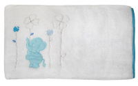 Плед для малышей Kidboo Elephants 80x120 (велсофт, синий) - 