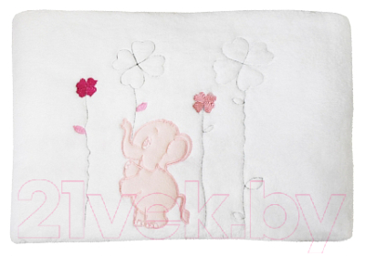 Плед для малышей Kidboo Elephants 80x120 (велсофт, розовый)