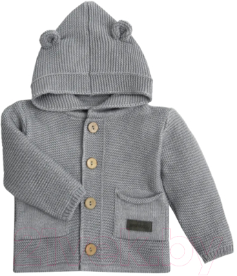 Кофта для малышей Amarobaby Pure Love / AMARO-OD20-SH1201/11-80 (серый, р. 80)