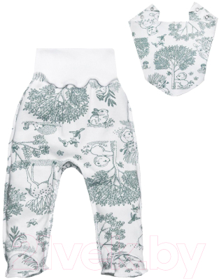 Комплект одежды для малышей Amarobaby Soft Hugs Лесная сказка / AMARO-ODSH401-LS-56 (зеленый, р. 56)