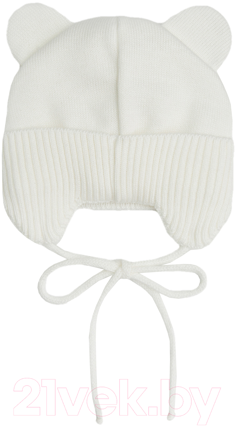Шапочка для малышей Amarobaby Pure Love Bear / AB-OD21-PLB16/33-44 (молочный, р-р 44-46) — фото 3