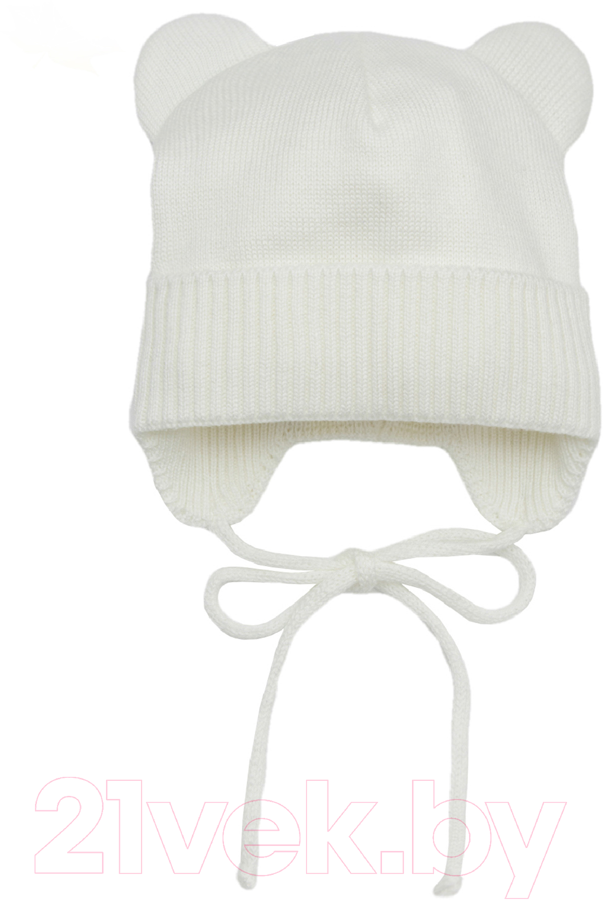 Шапочка для малышей Amarobaby Pure Love Bear / AB-OD21-PLB16/33-44 (молочный, р-р 44-46) — фото 2