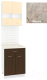 Комплект кухонных модулей Кортекс-мебель Корнелия Экстра 60р1ш2д (венге светлый/венге/марсель) - 