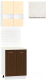 Комплект кухонных модулей Кортекс-мебель Корнелия Экстра 60р2д (венге светлый/венге/королевский опал) - 
