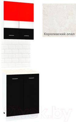 

Комплект кухонных модулей Кортекс-мебель, Корнелия Экстра 60р2д