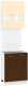 Комплект кухонных модулей Кортекс-мебель Корнелия Экстра 60р2д без столешницы (венге светлый/венге) - 