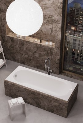 Ванна акриловая Alba Spa Baline 170x70 (с экраном и каркасом)