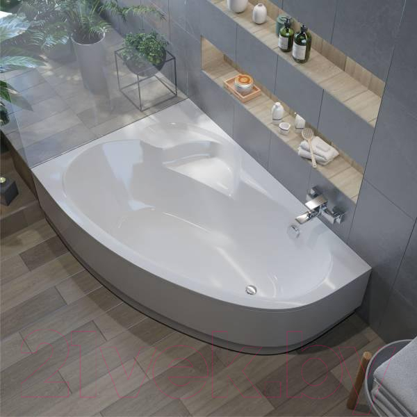 Ванна акриловая Alba Spa Katrina 150x100 R (с ножками) — фото 2