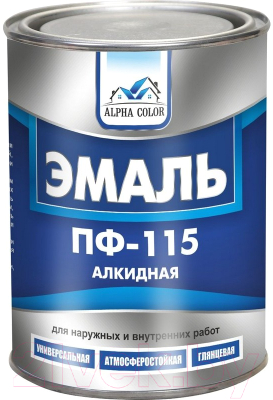 Эмаль Alpha Color ПФ-115 (800г, серый)