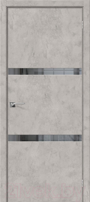 Дверь межкомнатная el'Porta ЭКО Порта-55 4AF 60x200 (Grey Art/Mirox Grey)