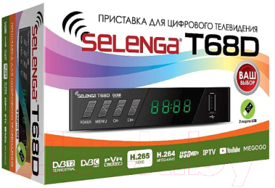 Тюнер цифрового телевидения Selenga T68D