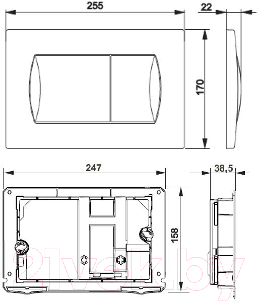 Унитаз подвесной с инсталляцией Roca Dama Senso 7893104680 + 8901160B1