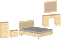 Комплект мебели для спальни Лером Мелисса №1 (ясень асахи) - 