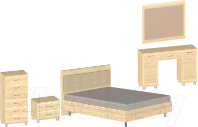 Комплект мебели для спальни Лером Мелисса №1 (ясень асахи)