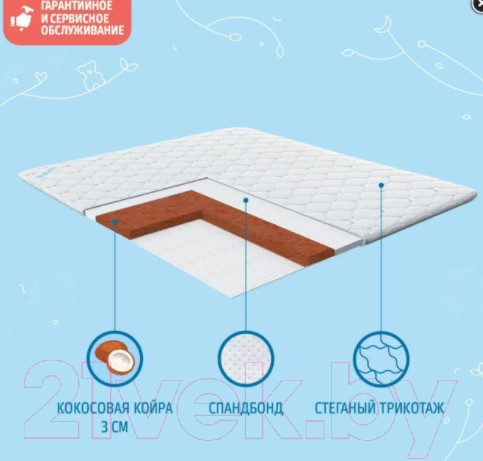 Матрас в кроватку Nuovita Baby Land 85x85