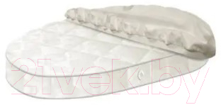 Наматрасник в кроватку Nuovita Махра натяжной овальный 65x125 (белый)