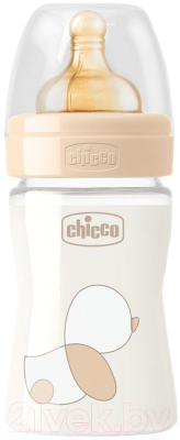 Бутылочка для кормления Chicco Original Touch Glass Uni с латексной соской / 00027710300000 (150мл)