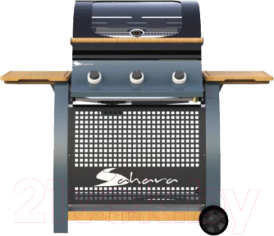 Газовый гриль Sahara 3 Burner Oak BBQ 3Boakrew-ST (дымчатый/дуб)