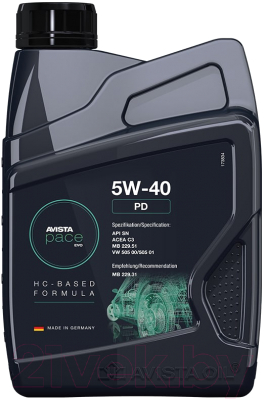 Моторное масло Avista Pace Evo PD 5W40 (4л)