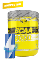 Аминокислоты BCAA Steelpower 8000 Энергетик (300гр) - 