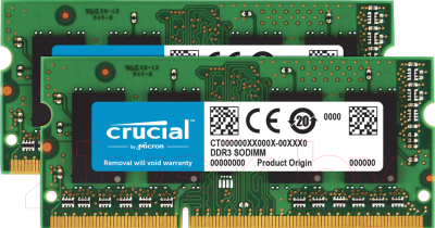 

Оперативная память DDR3 Crucial, CT2KIT102464BF160B