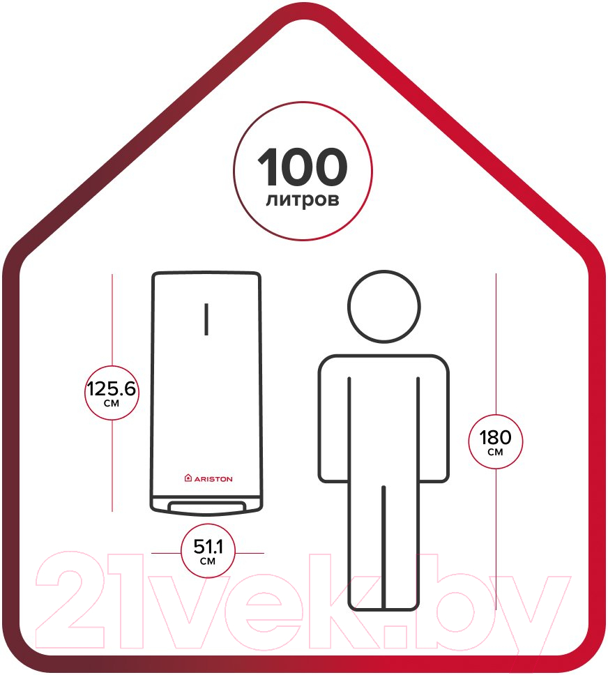 Накопительный водонагреватель Ariston ABS VLS PRO R 100 (3700710)