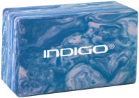 Блок для йоги Indigo IN259 (мраморный голубой) - 