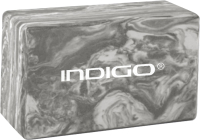 Блок для йоги Indigo IN259 (мраморный серый) - 