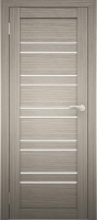 Дверь межкомнатная Юни Амати 25 70x200 (дуб дымчатый/стекло белое) - 