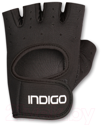 Перчатки для пауэрлифтинга Indigo IN200 (M, черный)