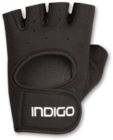 Перчатки для пауэрлифтинга Indigo IN200 (S, черный) - 